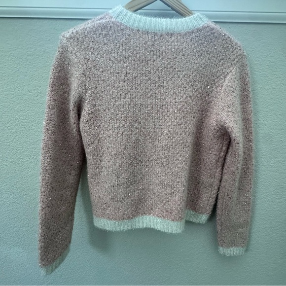 Maje 1 Mission Lurex Pink Gold Cardigan - Picture 5 of 5